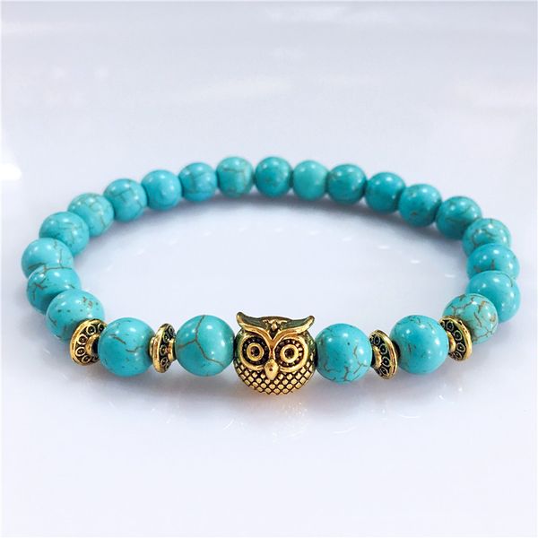 new owl natural turquoise stone beads bracelet & bangle for men women stretch yoga lava stone jewelry fashion accessories for lovers, Black
new owl natural turquoise stone beads bracelet & bangle for men women stretch yoga lava stone jewelry fashion accessories for lovers, Black
