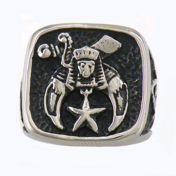 fanssteel ring stainless steel jewelry asonry knife star moon square ruler shriner masonic ring gift for brothers sisters fsr11w39, Silver
fanssteel ring stainless steel jewelry asonry knife star moon square ruler shriner masonic ring gift for brothers sisters fsr11w39, Silver