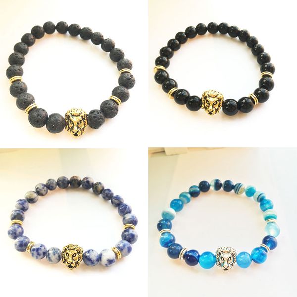 wholesale new lava rock beads bracelet jewelry gold silver plated lion head bangles lava stone buddha beaded bracelets for men women, Black
wholesale new lava rock beads bracelet jewelry gold silver plated lion head bangles lava stone buddha beaded bracelets for men women, Black
