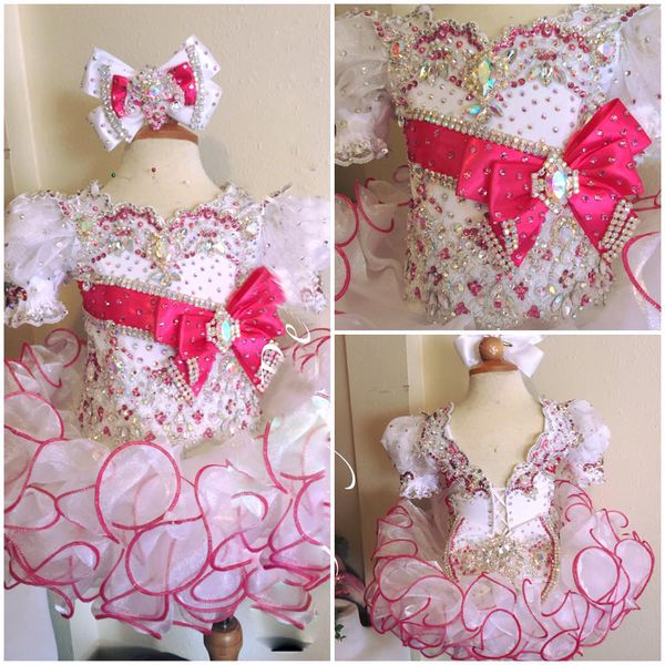 white and red with bow lace up beading short sleeves scoop girls cupcake little flower pageant party pageant dresses junior gowns, White;red
white and red with bow lace up beading short sleeves scoop girls cupcake little flower pageant party pageant dresses junior gowns, White;red