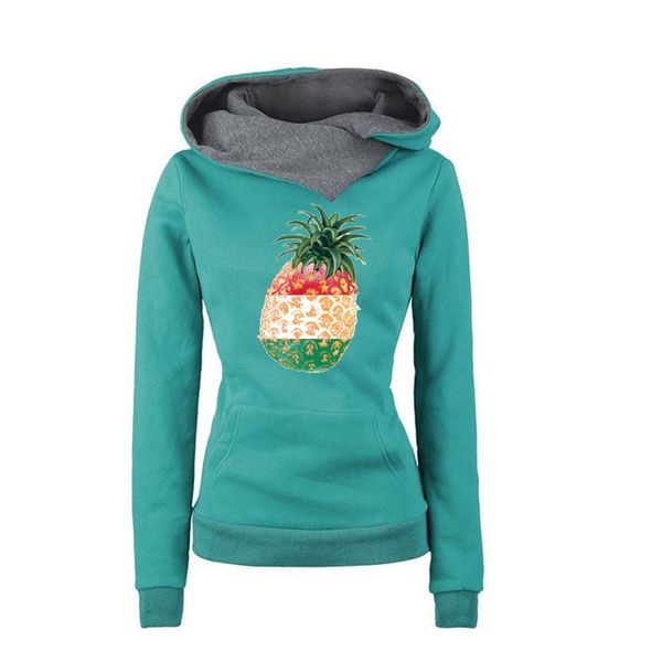 2017 new women autumn winter pineapple hungary print fashion female lapel hoodie, Black
2017 new women autumn winter pineapple hungary print fashion female lapel hoodie, Black