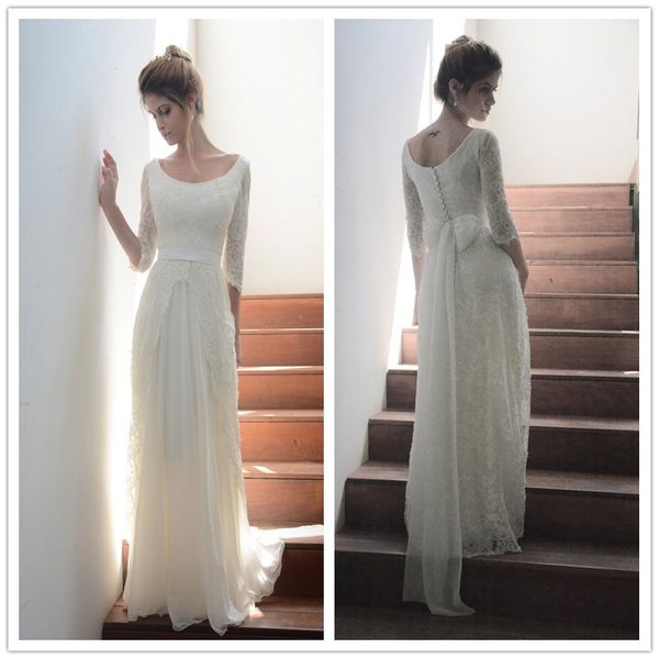 berta 2017 wedding dresses scoop chiffon lace bridal gowns custom overskit plus size wedding dress turkey sleeve wedding dresses, White
berta 2017 wedding dresses scoop chiffon lace bridal gowns custom overskit plus size wedding dress turkey sleeve wedding dresses, White