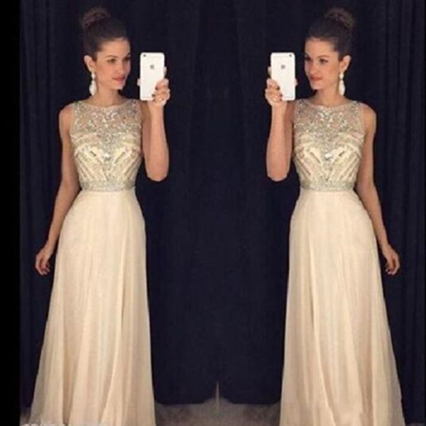 champagne prom dresses 2019 chiffon sheath new crystal gorgeous scoop special occasion long formal evening gowns modern fashion selling, Black
champagne prom dresses 2019 chiffon sheath new crystal gorgeous scoop special occasion long formal evening gowns modern fashion selling, Black