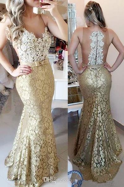 2019 mermaid gold evening dresses sweep train matched bow sash pearls v-neck sheer lace formal prom party gowns vestidos de fiesta e252, Black;red
2019 mermaid gold evening dresses sweep train matched bow sash pearls v-neck sheer lace formal prom party gowns vestidos de fiesta e252, Black;red