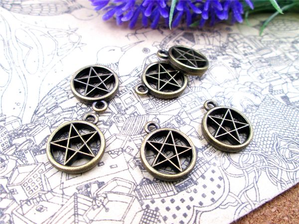 60pcs --13*16mm antique bronze small size pentagram charms ,pentagram charm diy charms pendants, Bronze;silver
60pcs --13*16mm antique bronze small size pentagram charms ,pentagram charm diy charms pendants, Bronze;silver