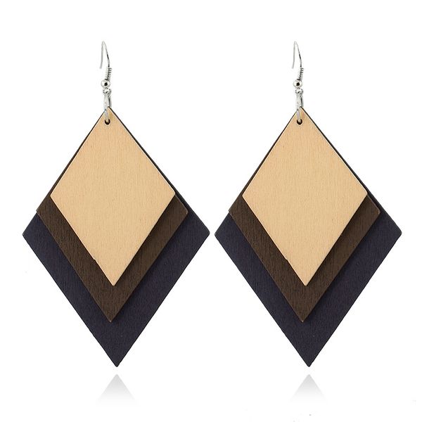 multilayer wood diamond shaped earrings drop dangle stud multi color rhombus earings women fashion anti allergy earring blue purple, Silver
multilayer wood diamond shaped earrings drop dangle stud multi color rhombus earings women fashion anti allergy earring blue purple, Silver