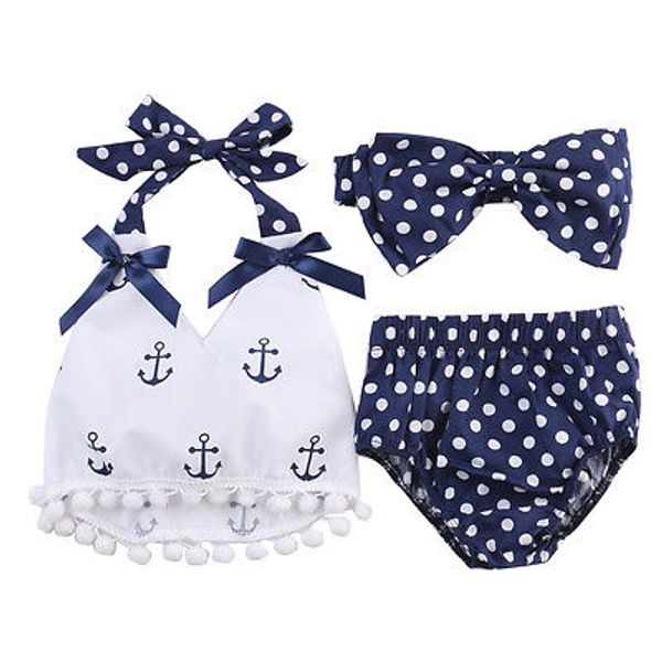 wholesale- summer baby suit 2016 wholesale infant baby girls clothes anchor halter +polka dot briefs outfits set sunsuit 0-24m, White
wholesale- summer baby suit 2016 wholesale infant baby girls clothes anchor halter +polka dot briefs outfits set sunsuit 0-24m, White