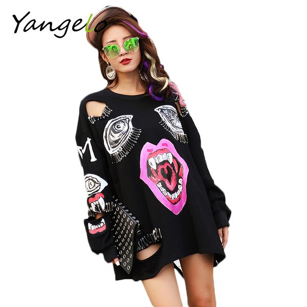wholesale- black punk mouth printing hoodies autumn women fashion o-neck long sleeve street clip hole pullover sweatshirts 2017
wholesale- black punk mouth printing hoodies autumn women fashion o-neck long sleeve street clip hole pullover sweatshirts 2017