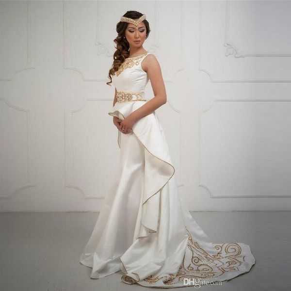 white and gold arabic mermaid evening dresses 2017 sleeveless beaded pearls moroccan kaftans formal prom dress vestido de festa, Black;red
white and gold arabic mermaid evening dresses 2017 sleeveless beaded pearls moroccan kaftans formal prom dress vestido de festa, Black;red