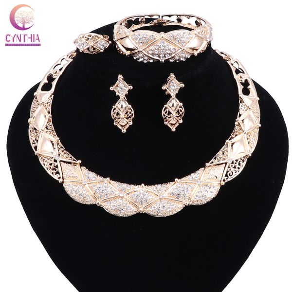 women bridal crystal jewelry sets for wedding party african beads dress accessories set earrings pendant necklace rings bangle, Black
women bridal crystal jewelry sets for wedding party african beads dress accessories set earrings pendant necklace rings bangle, Black