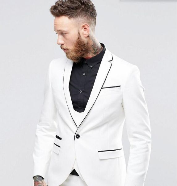 Custom Made men suits White And Black Tuxedos suits Men's Wedding Prom Dinner Suits Best man tuxedos(jacket+vest+pants)
Custom Made men suits White And Black Tuxedos suits Men's Wedding Prom Dinner Suits Best man tuxedos(jacket+vest+pants)
