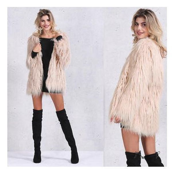 elegant faux fur coat women fluffy warm long sleeve female outerwear black chic autumn winter coat jacket hairy overcoat
elegant faux fur coat women fluffy warm long sleeve female outerwear black chic autumn winter coat jacket hairy overcoat