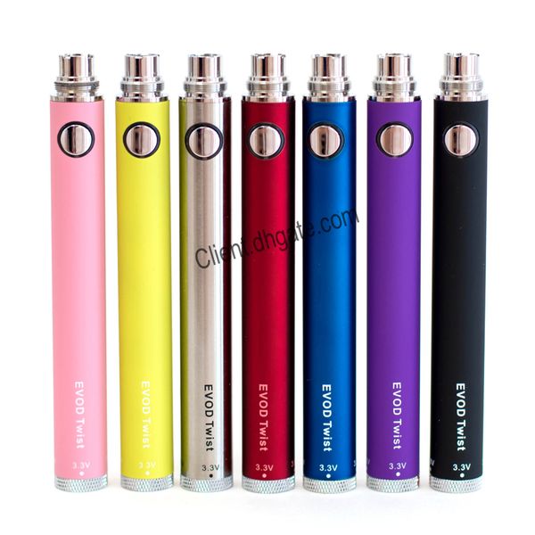 EVOD Twist Battery Variable Voltage 3.3~4.8V 650mah 900mah 1100mah EVOD Twist Electronic Cigarette 510 Thread for CE4 MT3 Protank
EVOD Twist Battery Variable Voltage 3.3~4.8V 650mah 900mah 1100mah EVOD Twist Electronic Cigarette 510 Thread for CE4 MT3 Protank