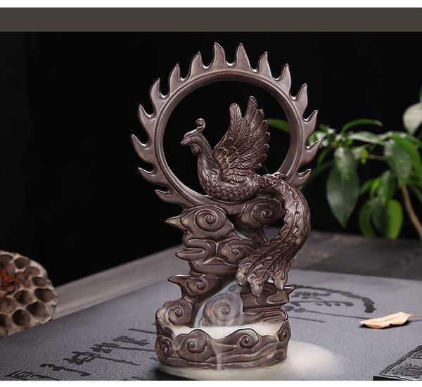 Backflow Incense Burner Creative Home Decor Ceramic Phoenix Incense Holder Censer for Living Room Office Teahouse+ 30Pcs Incense Cones
Backflow Incense Burner Creative Home Decor Ceramic Phoenix Incense Holder Censer for Living Room Office Teahouse+ 30Pcs Incense Cones
