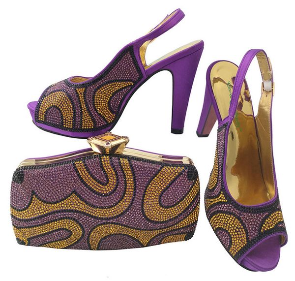 high heel 12cm african purple shoes match handbag set with rhinestones women pumps and bag for dress bch-28, Black
high heel 12cm african purple shoes match handbag set with rhinestones women pumps and bag for dress bch-28, Black