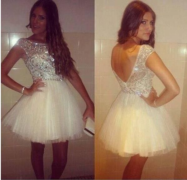shining beaded backless homecoming dresses sheer bateau neck short prom gowns with cap sleeves mini tulle sequins formal cocktail dress, Blue;pink
shining beaded backless homecoming dresses sheer bateau neck short prom gowns with cap sleeves mini tulle sequins formal cocktail dress, Blue;pink