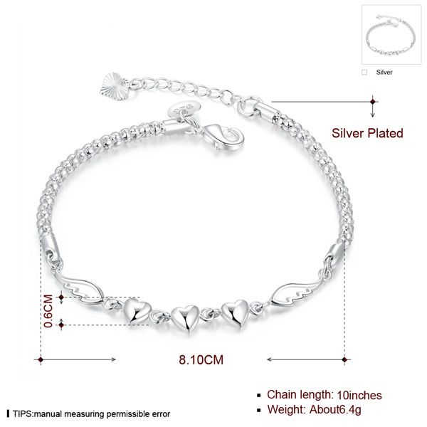 sale heart feathers plate 925 silver charm bracelet 22.5cm emb365,sale women's sterling silver plated jewelry bracelet, Golden;silver
sale heart feathers plate 925 silver charm bracelet 22.5cm emb365,sale women's sterling silver plated jewelry bracelet, Golden;silver
