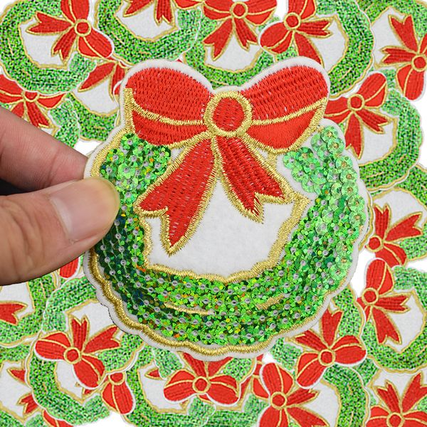 10 pcs diy christmas garlands patches for clothing iron embroidered patch applique iron on patches sewing accessories badge stickers, Black
10 pcs diy christmas garlands patches for clothing iron embroidered patch applique iron on patches sewing accessories badge stickers, Black