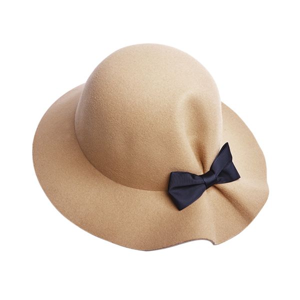 women's bowknot cap with wide brim wool felt bowler fedora hat floppy wide brim beach sun caps hat dm#6, Blue;gray
women's bowknot cap with wide brim wool felt bowler fedora hat floppy wide brim beach sun caps hat dm#6, Blue;gray