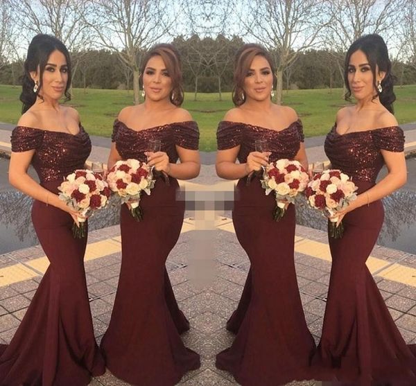 modest burgundy mermaid bridesmaid dresses v neck cap sleeve off the shoulder bridesmaid gowns sequin long wedding guest gowns, White;pink
modest burgundy mermaid bridesmaid dresses v neck cap sleeve off the shoulder bridesmaid gowns sequin long wedding guest gowns, White;pink