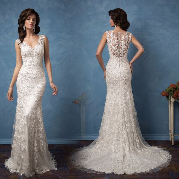 custom v-neck mermaid lace wedding dresses 2021 with appliques sweep train wedding bride gowns robe de mariage, White
custom v-neck mermaid lace wedding dresses 2021 with appliques sweep train wedding bride gowns robe de mariage, White