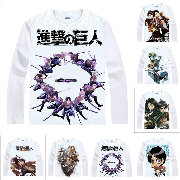 anime shirt attack on titan t-shirts multi-style long sleeve survey corps eren jaeger cosplay motivs kawaii shirts, White;black
anime shirt attack on titan t-shirts multi-style long sleeve survey corps eren jaeger cosplay motivs kawaii shirts, White;black