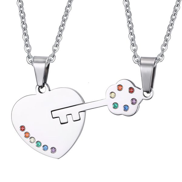 fashion lock and key necklaces & pendants stainless steel love pendant necklace for male and female rainbow pendants ppn-032, Silver
fashion lock and key necklaces & pendants stainless steel love pendant necklace for male and female rainbow pendants ppn-032, Silver
