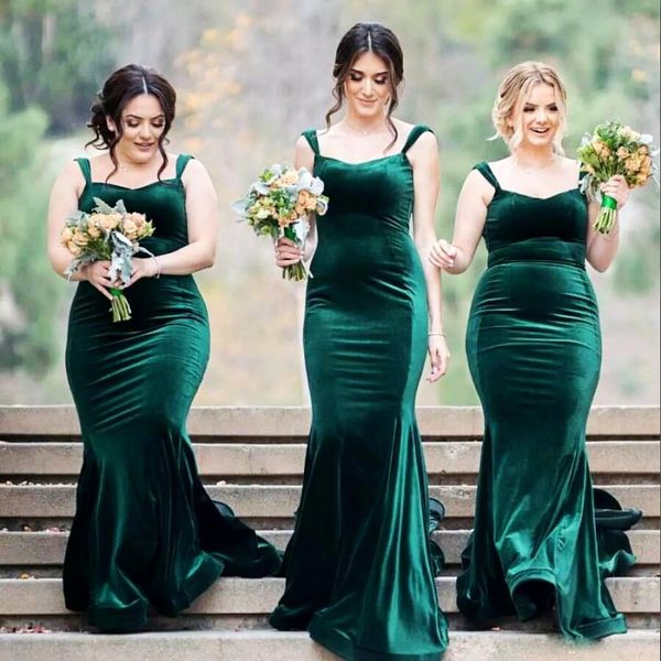 dark green velvet bridesmaid dresses elegant sweetheart ruched sleeveless mermaid wedding party dresses 2017 maid of honor formal dresses, Blue;red
dark green velvet bridesmaid dresses elegant sweetheart ruched sleeveless mermaid wedding party dresses 2017 maid of honor formal dresses, Blue;red