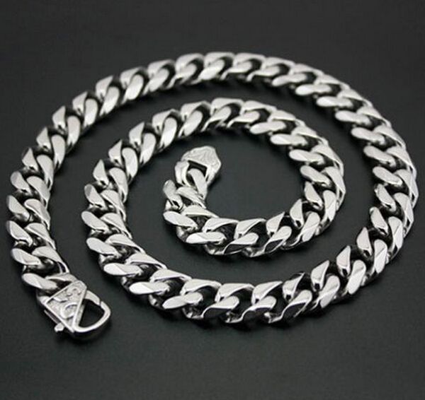 heavy 15mm wide 18-32 inch stainless steel silver large curb link chain necklace for mens holiday gifts cool
heavy 15mm wide 18-32 inch stainless steel silver large curb link chain necklace for mens holiday gifts cool