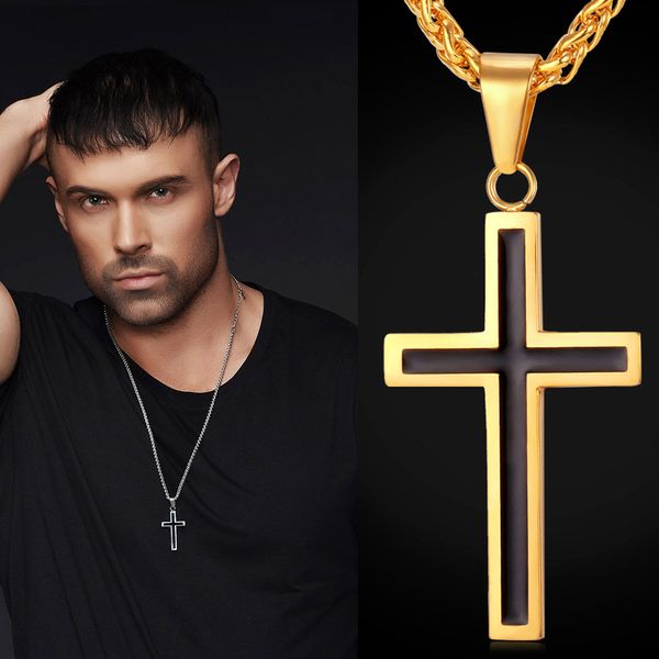U7 latin chri tian cro pendant necklace religiou jewelry 18k gold plated tainle teel fa hion cro jewelry perfect gift acce orie, Silver
U7 latin chri tian cro pendant necklace religiou jewelry 18k gold plated tainle teel fa hion cro jewelry perfect gift acce orie, Silver