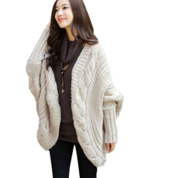 Winter Women Loose Thick Wool Sweater Batwing Sleeve Knit Cardigan Jacket Coats Casual Sweaters
Winter Women Loose Thick Wool Sweater Batwing Sleeve Knit Cardigan Jacket Coats Casual Sweaters