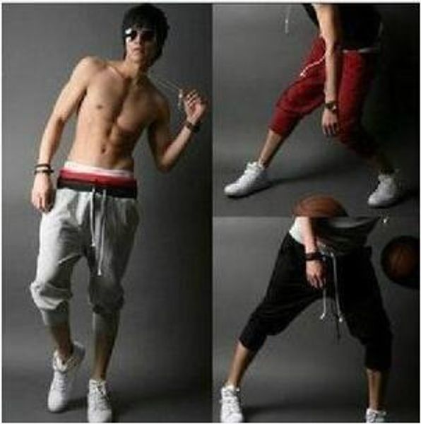 men's sports wear 7 cropped pants elastic waist running pants with doulbe drawstring quick drying fitness trousers yzk19, Black
men's sports wear 7 cropped pants elastic waist running pants with doulbe drawstring quick drying fitness trousers yzk19, Black