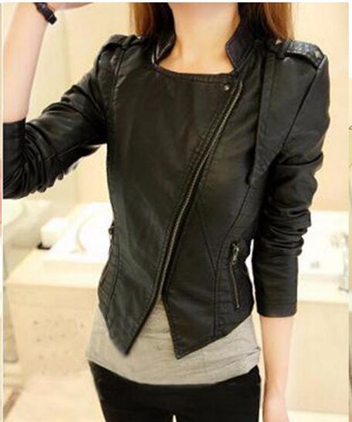 women qiu dong han edition business english new fashion boutique personality big yards of locomotive leather coat / s-3xl, Black
women qiu dong han edition business english new fashion boutique personality big yards of locomotive leather coat / s-3xl, Black