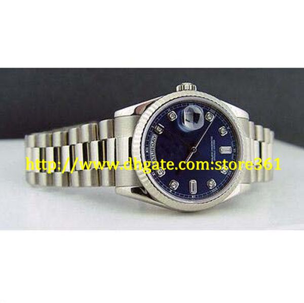 store361 new arrive men's 18kt white gold president blue diamond dial - 118239, Slivery;brown
store361 new arrive men's 18kt white gold president blue diamond dial - 118239, Slivery;brown