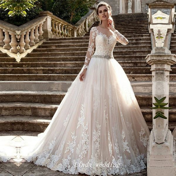 princess ball gowns long full sleeves holy wedding dress gorgeous applique lace beaded women bridal party dress plus size vestido de noiva, White
princess ball gowns long full sleeves holy wedding dress gorgeous applique lace beaded women bridal party dress plus size vestido de noiva, White