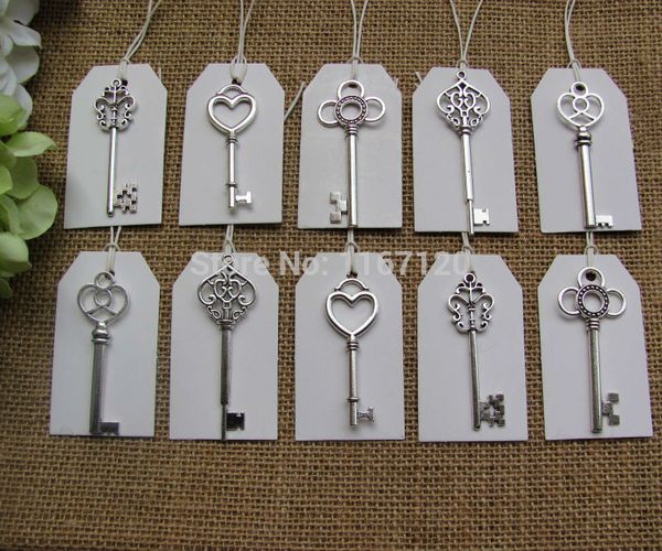 wholesale- mixed 50pcs antique silver skeleton keys + 50pcs white tags wedding skeleton keys charm 53-68mm big size
wholesale- mixed 50pcs antique silver skeleton keys + 50pcs white tags wedding skeleton keys charm 53-68mm big size