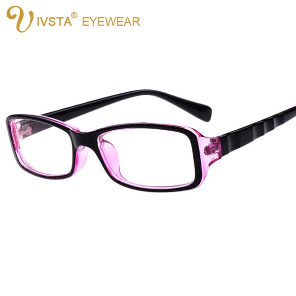 

wholesale- ivsta vintage glasses women optical frame prescription eyewear purple myopia eyeglasses custom degree lenses 2118 clear reading, Silver