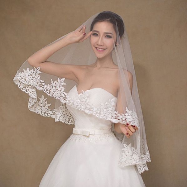wedding accessories decoration 1.5m bridal veils ivory wedding veil lace edge velos de novia long church veil, Black
wedding accessories decoration 1.5m bridal veils ivory wedding veil lace edge velos de novia long church veil, Black