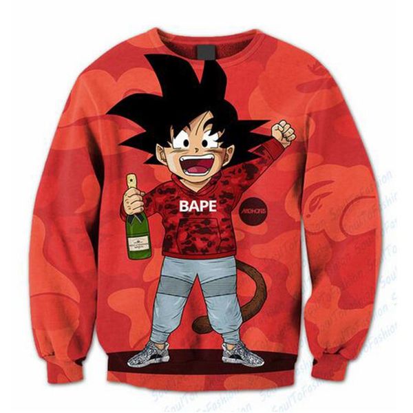 3d sublimation print swagged goku crewneck sweatshirts plus size custom made clothing 17310, Black
3d sublimation print swagged goku crewneck sweatshirts plus size custom made clothing 17310, Black