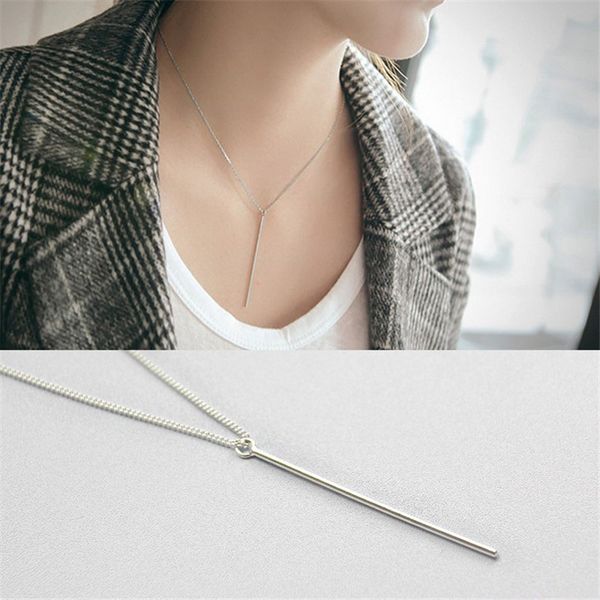 100% 925 sterling silver long bar pendant necklace for women new simple trendy silver 925 jewelry gifts
100% 925 sterling silver long bar pendant necklace for women new simple trendy silver 925 jewelry gifts