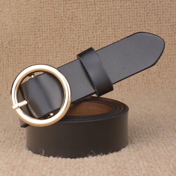 wholesale- 100% genuine leather women's waistbands 2017 fashion circle buckle female's pants belts ladys cow leather all-match cin, Black;brown
wholesale- 100% genuine leather women's waistbands 2017 fashion circle buckle female's pants belts ladys cow leather all-match cin, Black;brown