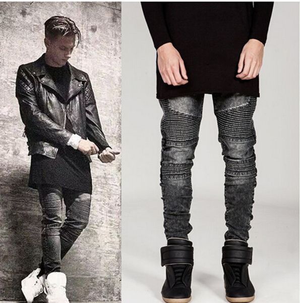 wholesale- 2016 mens ripped biker denim jeans famous brand designer skinny ripped motorcycle jean mens distressed swag jogger jeans, Blue
wholesale- 2016 mens ripped biker denim jeans famous brand designer skinny ripped motorcycle jean mens distressed swag jogger jeans, Blue