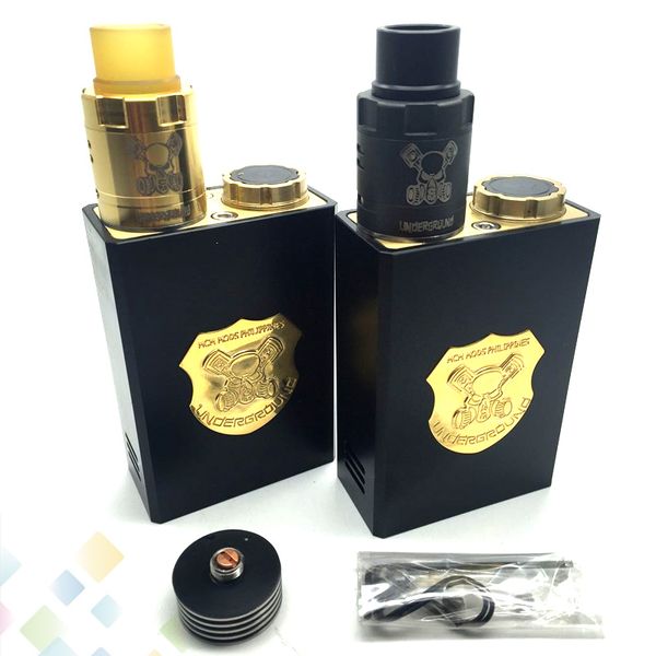 Huge Vapor Underground Kit come with Underground Box Mod and Underground RDA 2 Colors fit 18650 Battery Electronic Cigarette DHL Free
Huge Vapor Underground Kit come with Underground Box Mod and Underground RDA 2 Colors fit 18650 Battery Electronic Cigarette DHL Free
