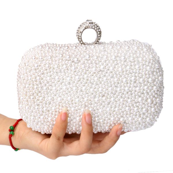 wholesale- women bag two side beaded women's pearl clutch evening bag beaded handbag beige white pearl beads clutch bag shoulder mini b
wholesale- women bag two side beaded women's pearl clutch evening bag beaded handbag beige white pearl beads clutch bag shoulder mini b
