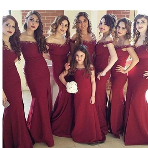 burgundy bridesmaid dress mermaid new modern side split long wedding party gowns custom made vestidos satin floor length fashion, White;pink
burgundy bridesmaid dress mermaid new modern side split long wedding party gowns custom made vestidos satin floor length fashion, White;pink