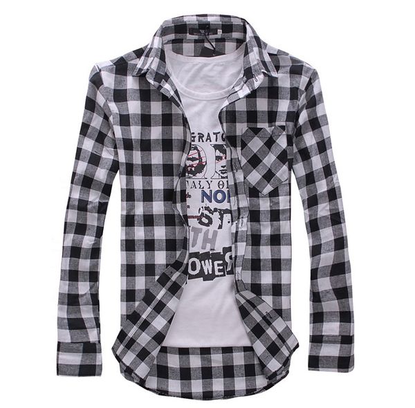 wholesale- brand 2017 spring autumn new mens plaid shirts casual slim fit vintage men shirt social camisa masculina 2m0024, White;black
wholesale- brand 2017 spring autumn new mens plaid shirts casual slim fit vintage men shirt social camisa masculina 2m0024, White;black