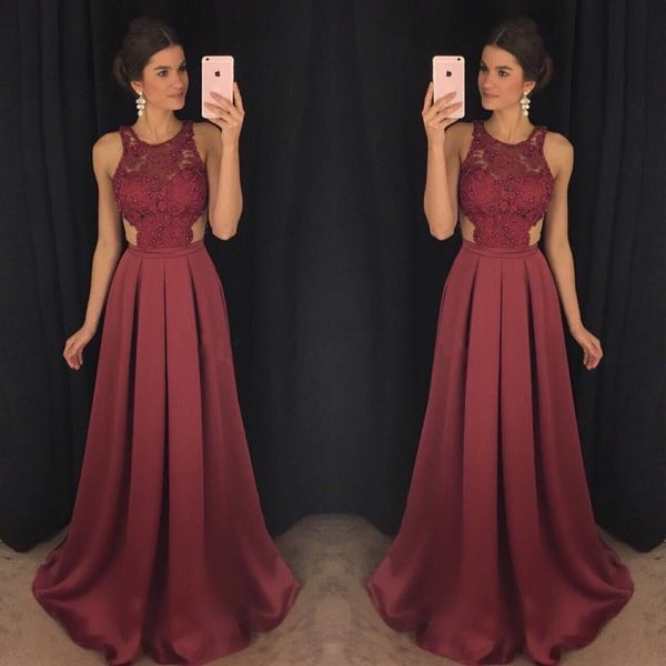2021 long red prom bridesmaid dresses vestido longo, Black