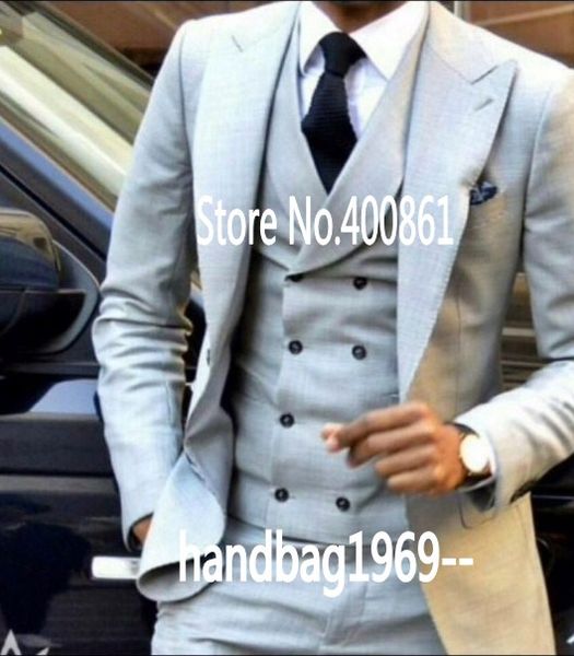 new arrivals two buttons light grey groom tuxedos peak lapel groomsmen man suits mens wedding suits (jacket+pants+vest+tie) h:523, Black;gray
new arrivals two buttons light grey groom tuxedos peak lapel groomsmen man suits mens wedding suits (jacket+pants+vest+tie) h:523, Black;gray