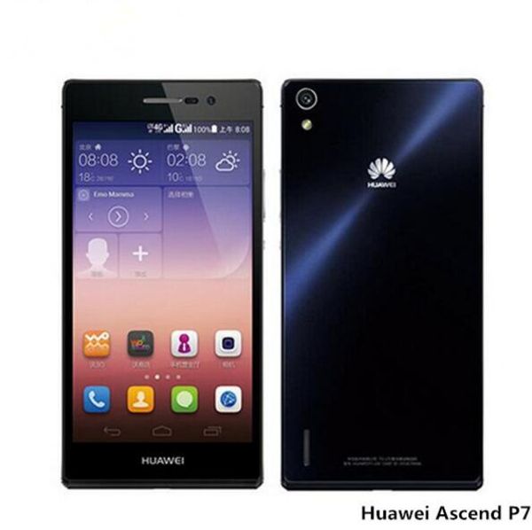 

original huawei ascend p7 4g lte cell phone 2gb ram 16gb rom kirin 910t quad core android 5.0 inch 13.0mp smart mobile phone cheap