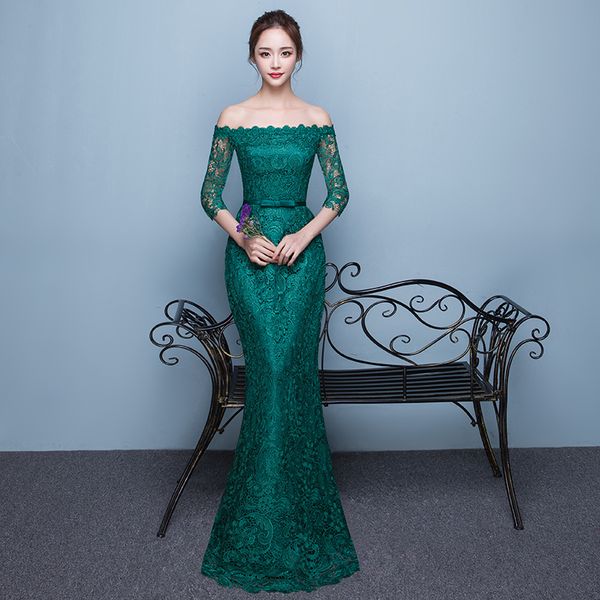 ink green off shoulder lace mermaid evening dress lace up 2018 elegant formal evening gowns custom made, Black;red
ink green off shoulder lace mermaid evening dress lace up 2018 elegant formal evening gowns custom made, Black;red
